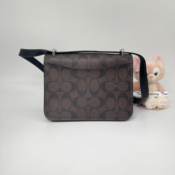 Coach CL415 Morgan Square Crossbody In Signature Canvas With Rose Print NWT $520 - Picture 4 of 12